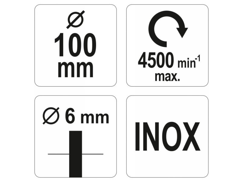 YATO Perie pentru vase de robinet 100 mm inox - 3 | YEO