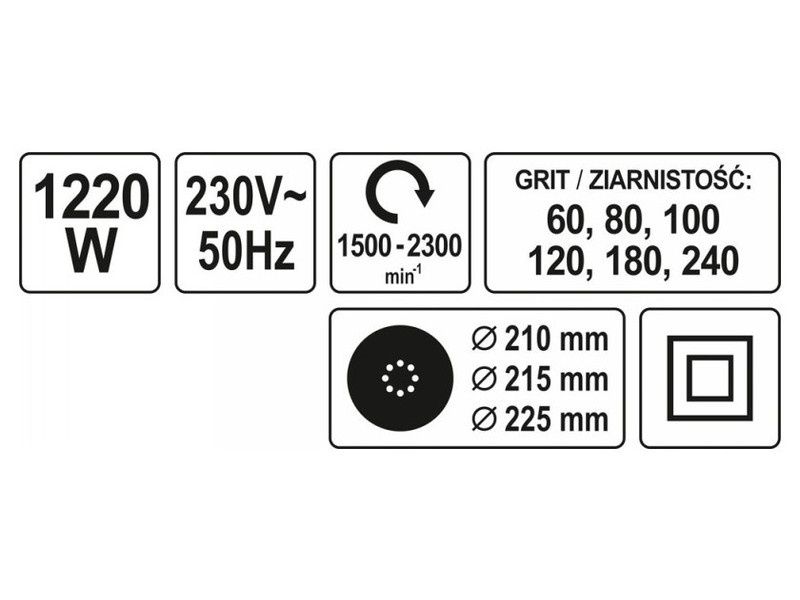 YATO Polizor manual de perete 225 mm 1220 W - 4 | YEO