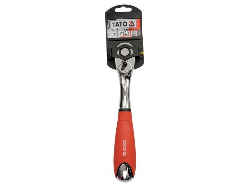 YATO Ratchet 1/2" 255 mm 72T cu tija îndoită CrV - 1 | YEO