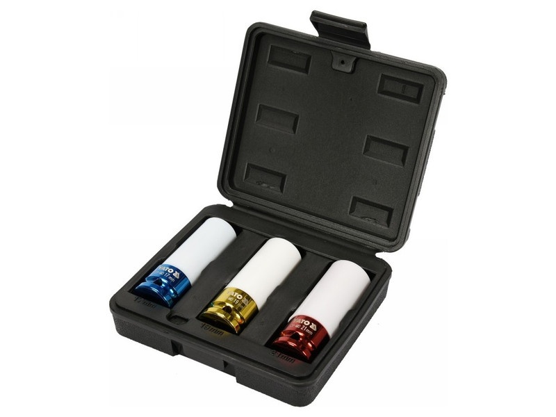 YATO Set de prize pentru jante din aluminiu 3 piese 1/2" 17/19/21 mm CrMo - 3 | YEO