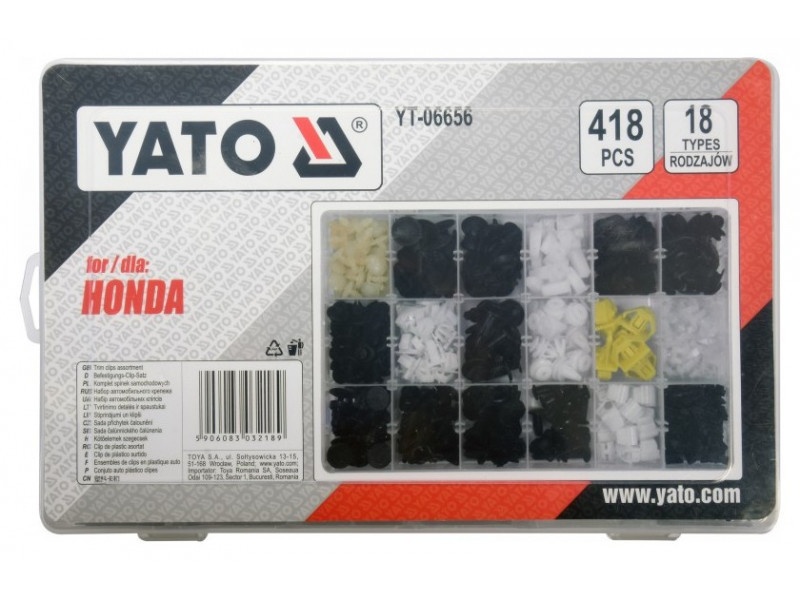 YATO Set patent din plastic 418 piese Honda - 1 | YEO