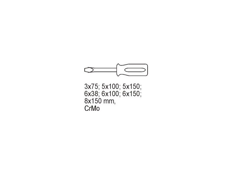 YATO Set șurubelnițe 7 piese CrMo plat (inserție sertar) - 2 | YEO