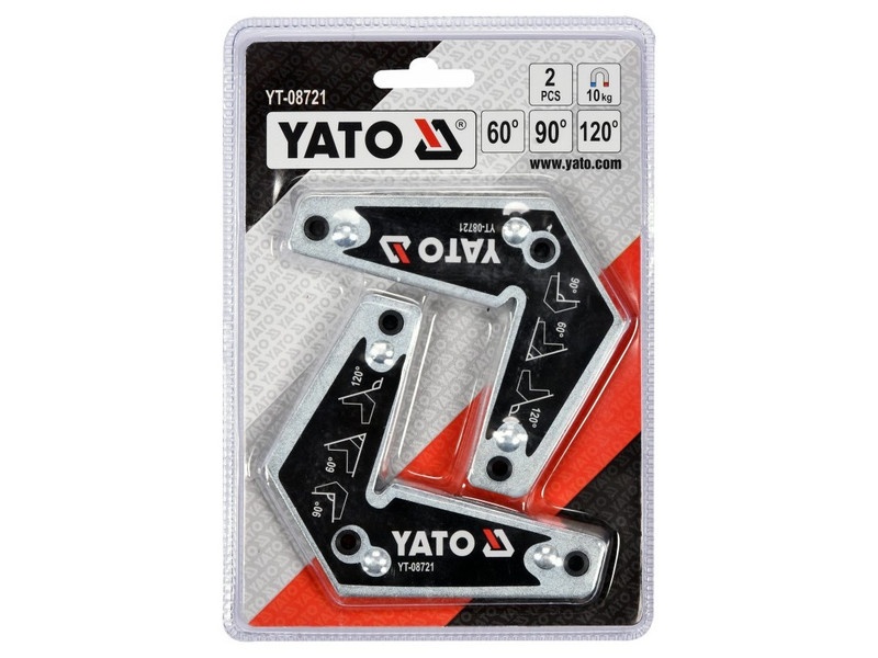 YATO Suport pentru piese de sudură magnet 60-90-120°/10 kg (2 buc) - 3 | YEO