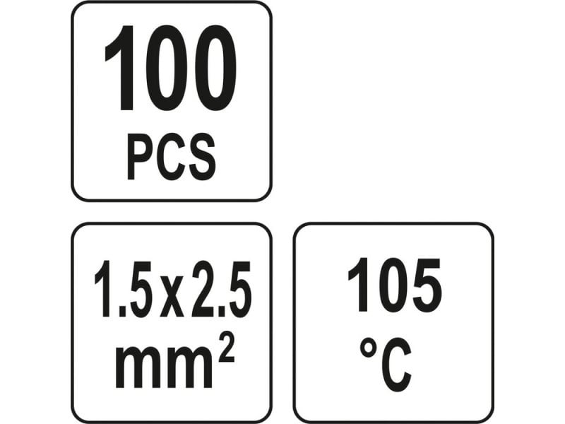 YATO Tuburi termocontractabile transparente 40 mm/1,5-2,5 mm2 (100 buc)