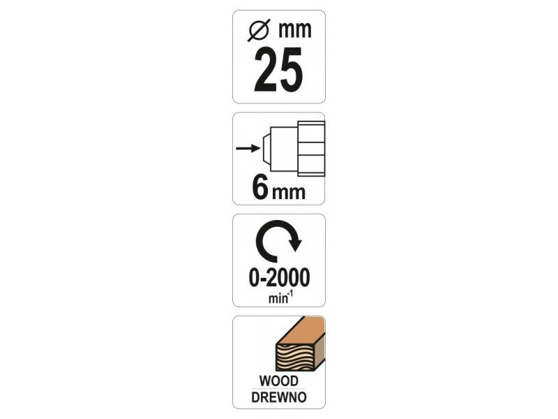 YATO Turbo-cutter pentru lemn 25 mm