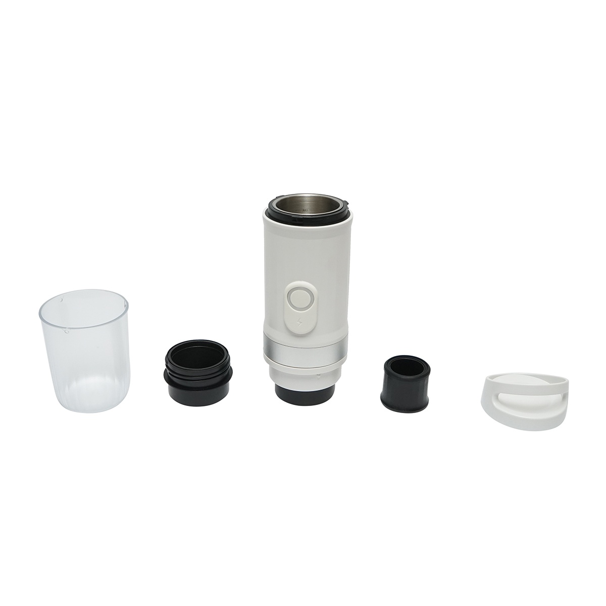 Aparat de cafea portabil 12V/100W, baterie litiu 9600 mAh, presiune 20 bar, rezervor apa 60-80ml, ceasca 300ml, capsule Nespresso, Dolce Gusto, cafea macinata , Cod: BK79819, - 1 | YEO