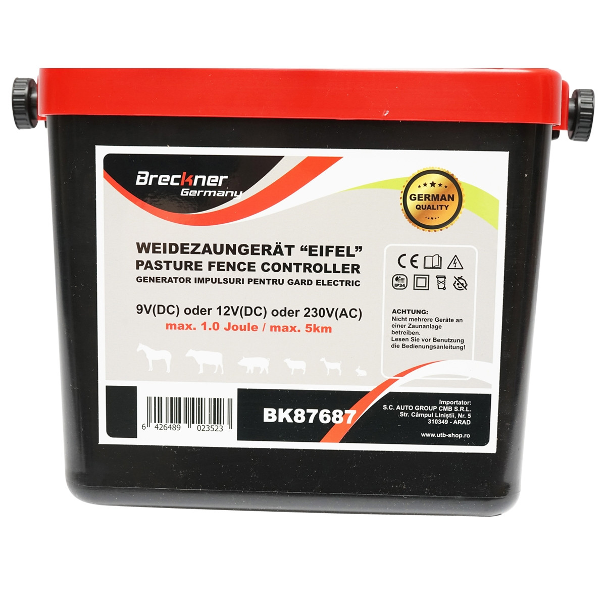 Aparat generator de impulsuri 9-12V sau 220V, 1 Joule, 5km pentru gard electric, Cod: BK87687, Brand: BRECKNER GERMANY - 3 | YEO