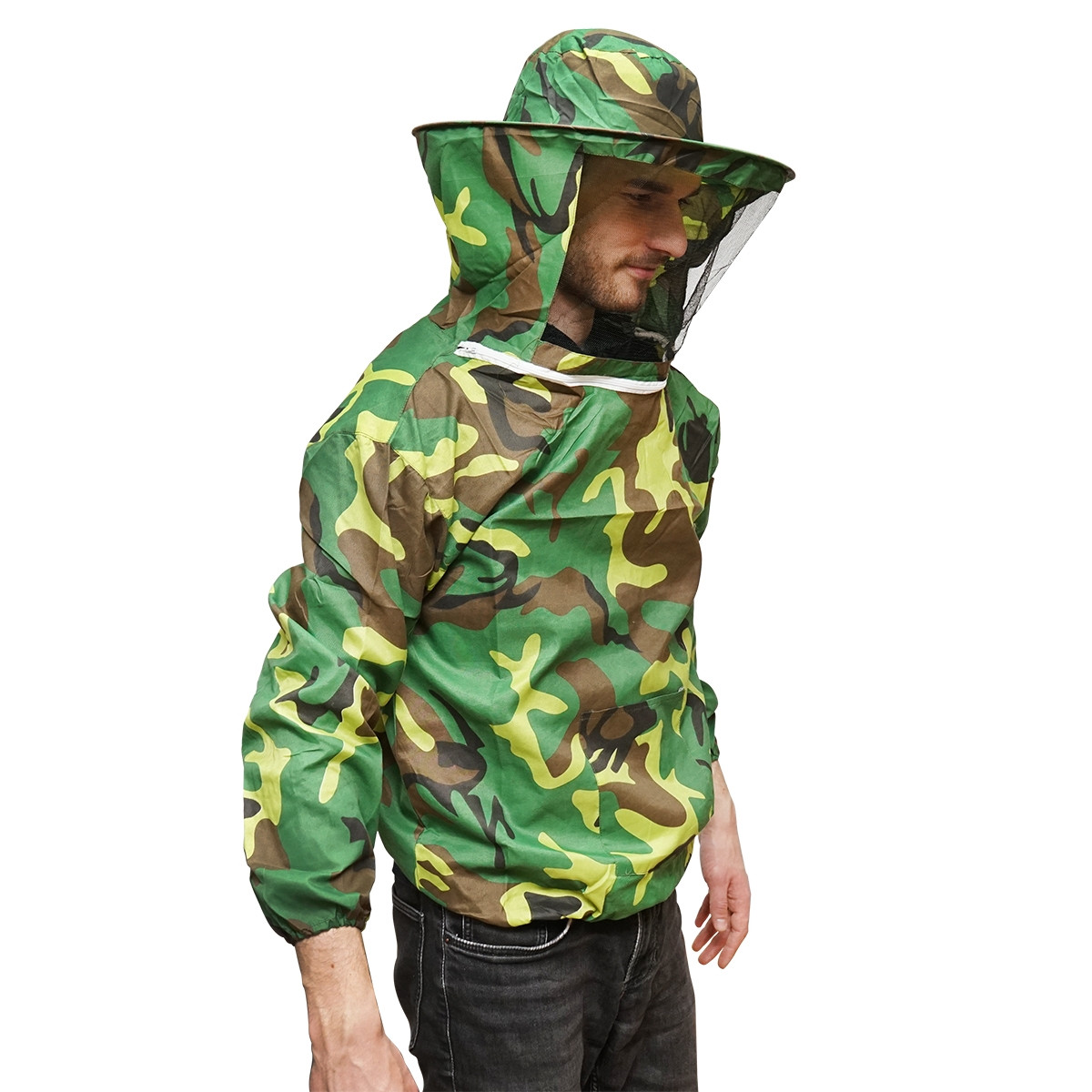 Bluza apicola tip camuflaj marimea L cu masca protectie, Cod: DISKR04 - 1 | YEO