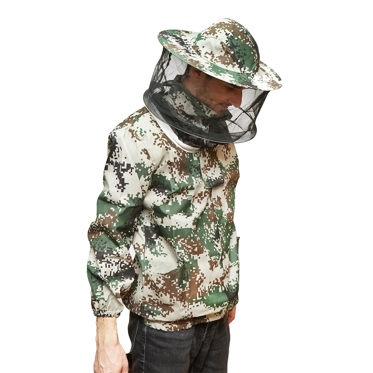 Bluza apicola tip camuflaj marimea XL cu masca protectie, Cod: DISKR76 - 1 | YEO