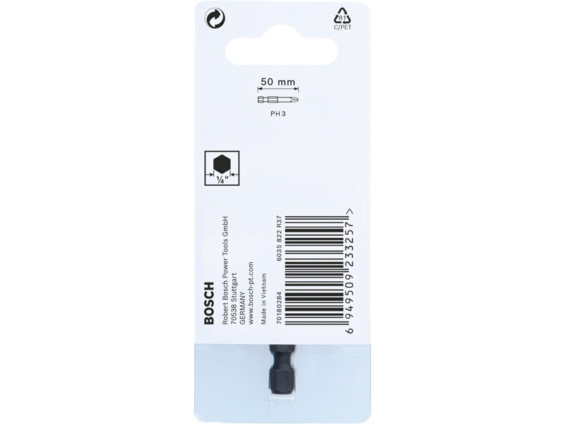 BOSCH Bithegy PH3 x 50 mm 1/4" Control de impact - 2 | YEO