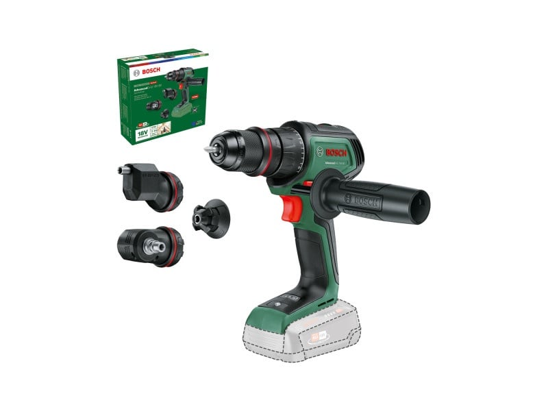 BOSCH burghiu fără fir AdvancedDrill 18V-80 Quicksnap + adaptoare 78 Nm (fără baterie și încărcător)