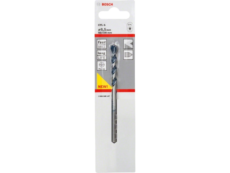 BOSCH Burghiu pentru piatră 6,5 x 100/50 mm cu două tăișuri CYL-5 - 1 | YEO