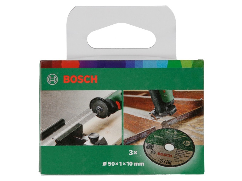 BOSCH Disc de tăiat pentru metal 50 x 1,0 x 10 mm A 60 N BF (3 bucăți) - 2 | YEO