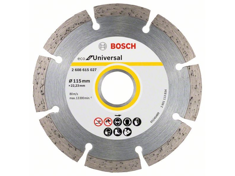 BOSCH Disc de tăiere diamantat 115 x 2,0 x 7,0 x 22,2 mm segmentat ECO pentru Universal