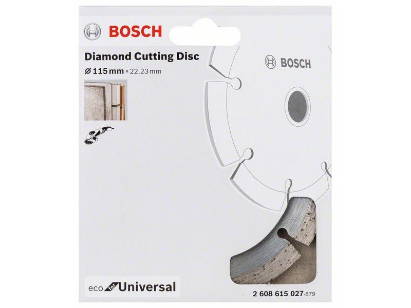 BOSCH Disc de tăiere diamantat 115 x 2,0 x 7,0 x 22,2 mm segmentat ECO pentru Universal - 1 | YEO