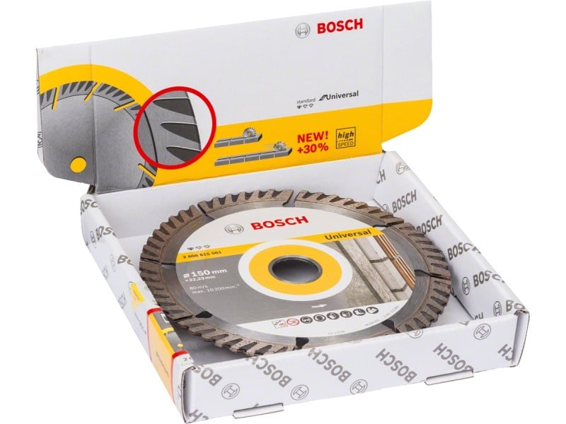 BOSCH Discuri diamantate de tăiere 150 x 2,4 x 10 x 22,2 mm segmentate Standard pentru Universal (10 bucăți)