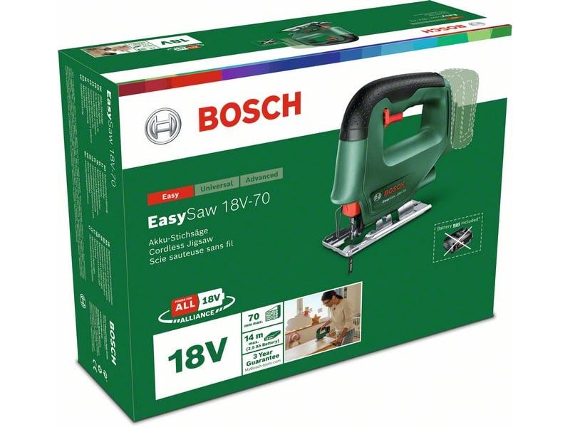 BOSCH EasySaw 18V-70 ferăstrău fără fir cu mâner (fără acumulator și încărcător)