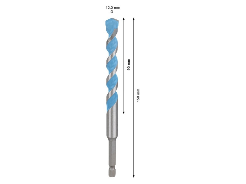 BOSCH EXPERT HEX-9 Burghiu universal 12,0 x 90/150 mm cu prindere burghiu 1/4"