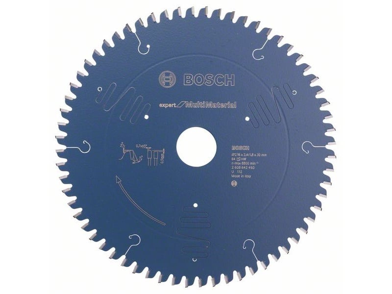 BOSCH Ferăstrău universal 216 x 30 x 2,4 mm / 64T Expert pentru MultiMaterial