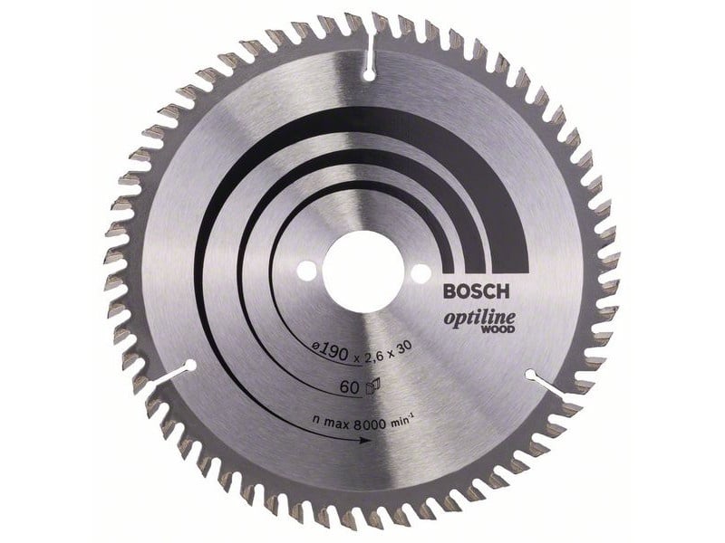 BOSCH Lamă de ferăstrău pentru lemn 190 x 30 x 2,6 mm / 60T Optiline Wood ATB