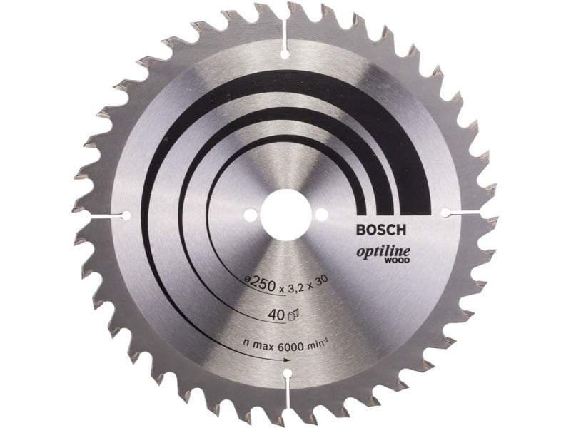 BOSCH Lamă de ferăstrău pentru lemn 250 x 30 x 3,2 mm / 40T Optiline Wood ATB