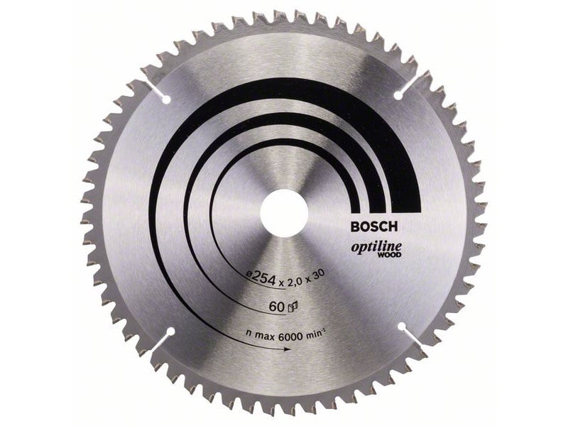 BOSCH Lamă de ferăstrău pentru lemn 254 x 30 x 2,0 mm / 60T Optiline Wood ATB