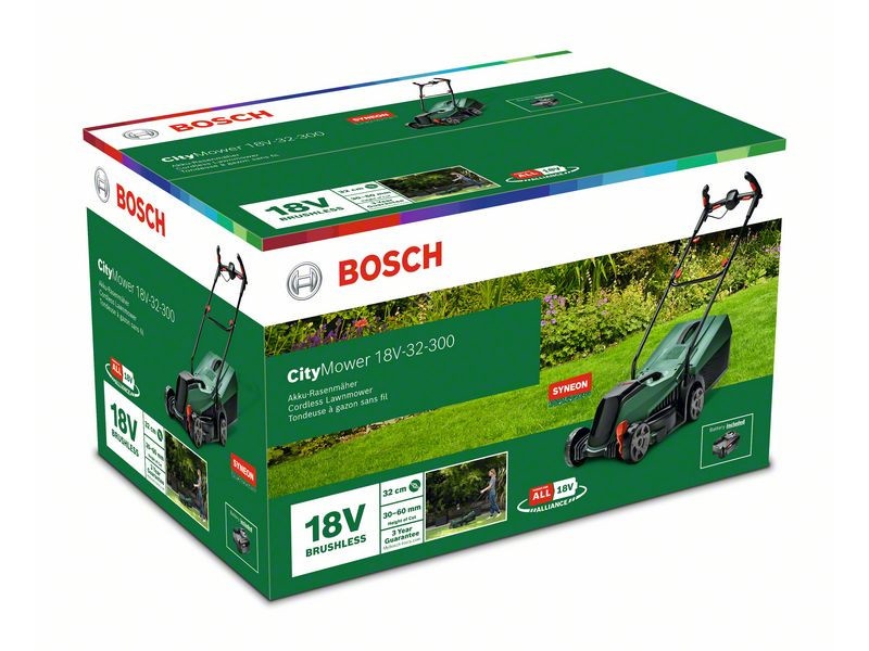 BOSCH Mașină de tuns iarba fără fir CityMower 18V-32 (1 x baterie 4.0 Ah + încărcător) - 1 | YEO