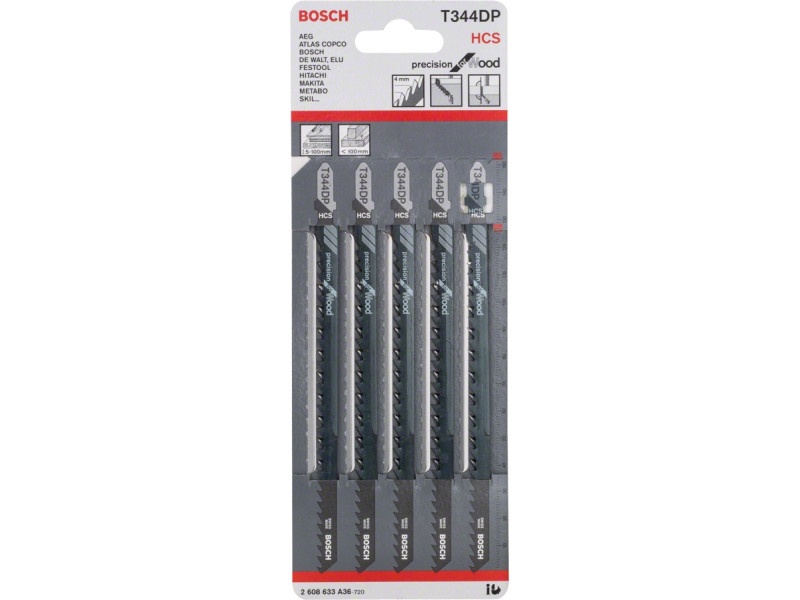 BOSCH Pânză de ferăstrău circular pentru lemn T 344 DP 152/4,0 mm (5 bucăți)