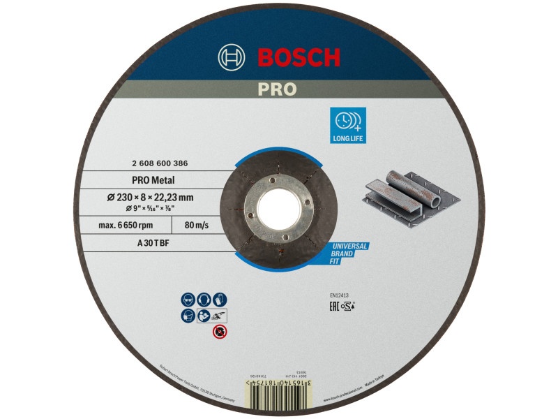 BOSCH PRO Disc de curățare pentru metal 230 x 8,0 x 22,2 mm A 30 T BF (oSa)