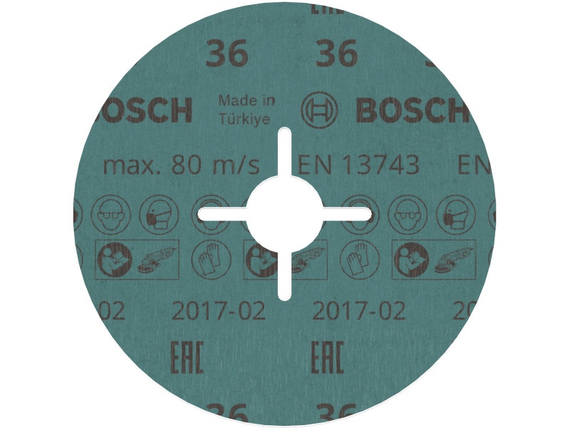 BOSCH PRO Disc fibră pentru inox 125 x 22,2 mm / plăci ceramice P36