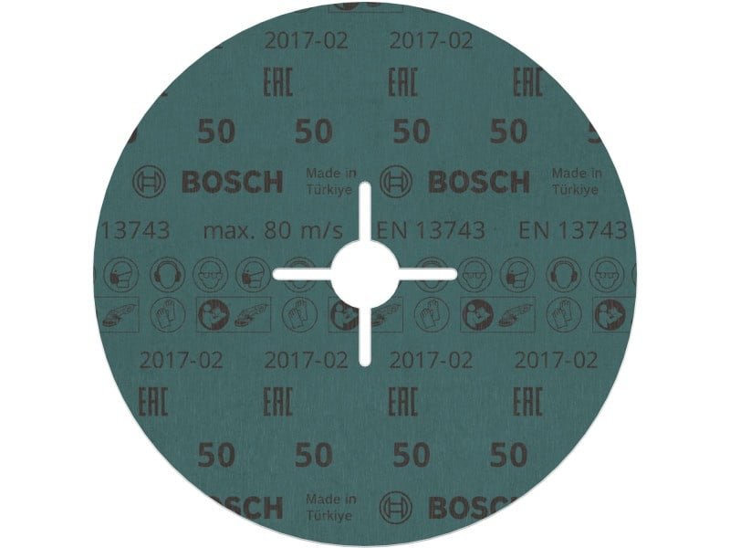 BOSCH PRO Disc fibră pentru inox 180 x 22,2 mm / P50 cu plăci ceramice - 1 | YEO