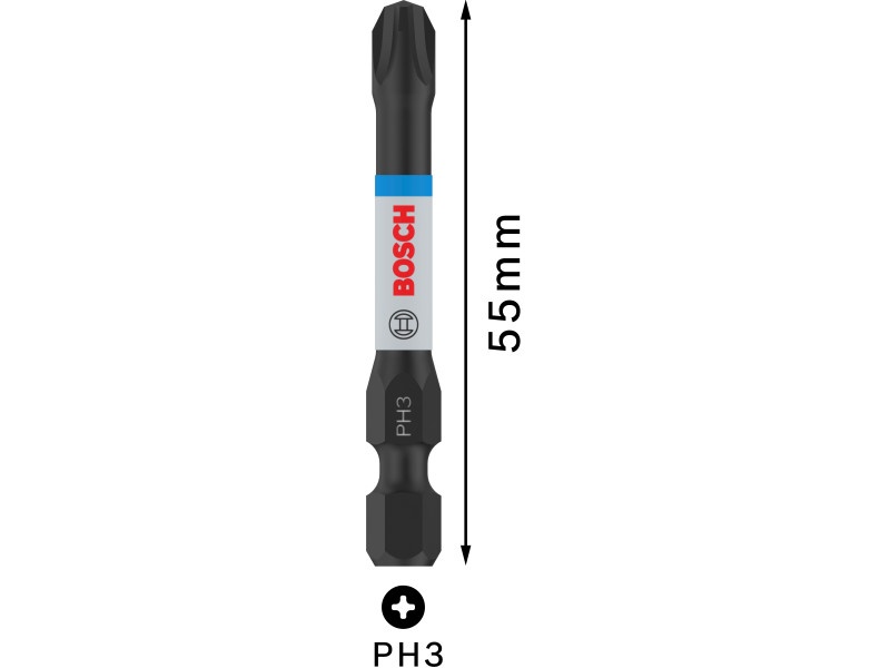 BOSCH PRO Impact bit punct PH3 x 55 mm 1/4" (2 buc) - 2 | YEO