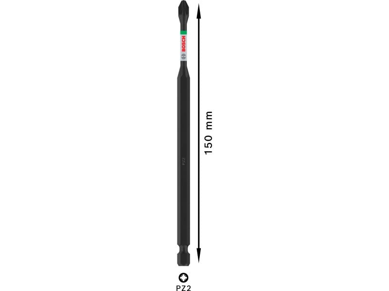 BOSCH PRO Impact bit PZ2 x 150 mm 1/4" Hex