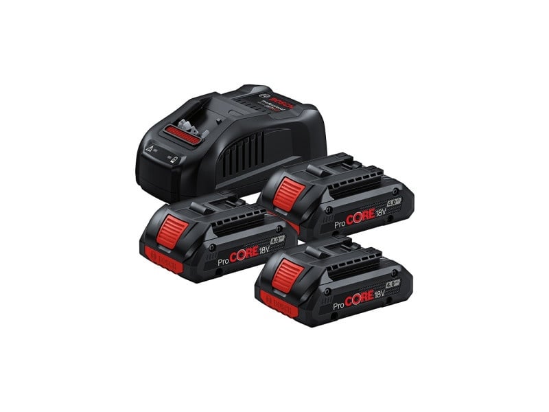 BOSCH Set baterii ProCORE 18V / 3 baterii de 4,0 Ah + încărcător rapid GAL1880 CV