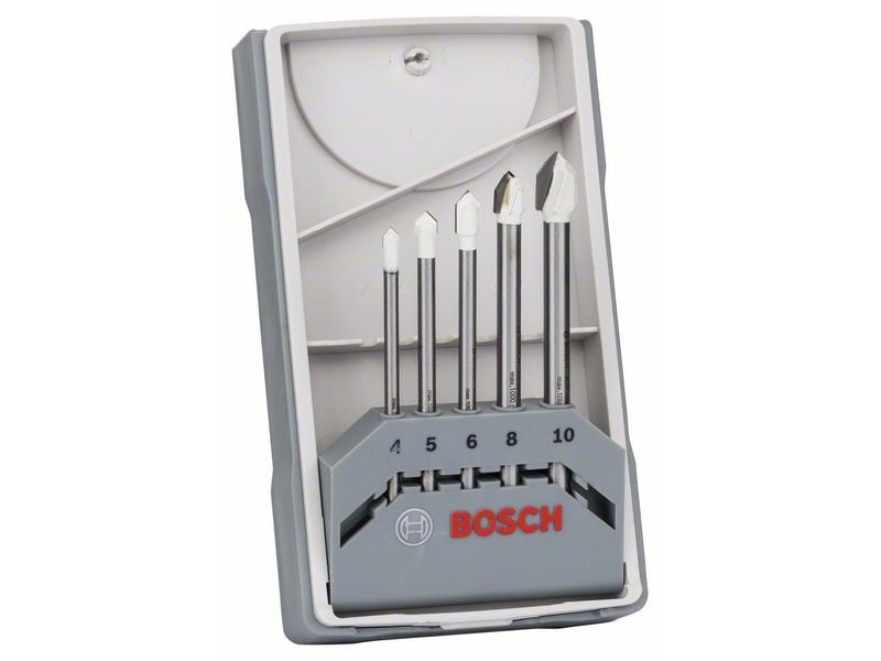 BOSCH Set de burghie pentru sticlă și faianță 5 piese cilindrice (4-5-6-8-10 mm) CYL-9 Soft Ceramic