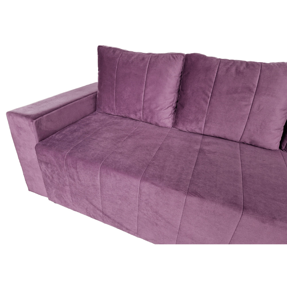 Canapea Extensibila Lambert, 240x80x75cm, 3 locuri, Amore 45 Dark Violet, Glasspandoor - 2 | YEO