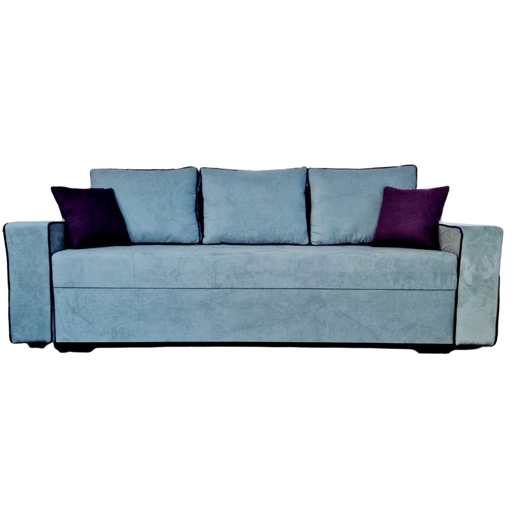 Canapea Extensibila Tania, 240x80x85cm, 3 locuri, Amore 20 Pastel Blue, Glasspandoor - 2 | YEO