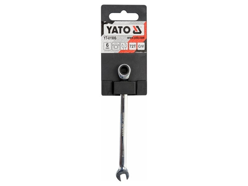 Cheie cu clichet YATO Star 6 mm / 120 mm 72T CrV - 1 | YEO