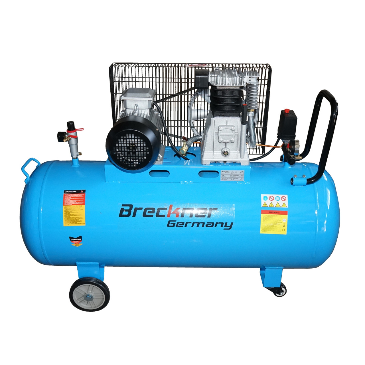 Compresor aer 380V, 200L putere 3kW/4CP presiune maxima 8 Bar, debit 300L/min,Cod: BK78553, Brand: BRECKNER GERMANY