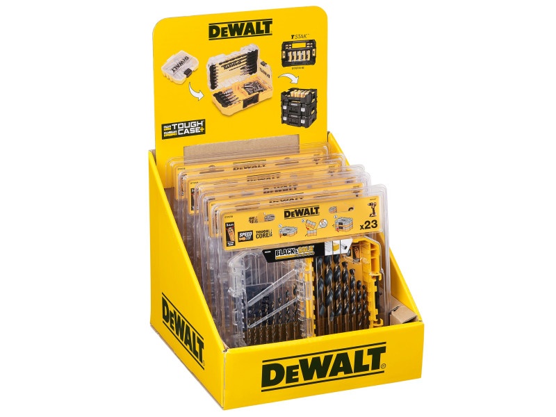 DEWALT Black & Gold Twist Drill Set 23 piese (1.0 - 12.0 mm)