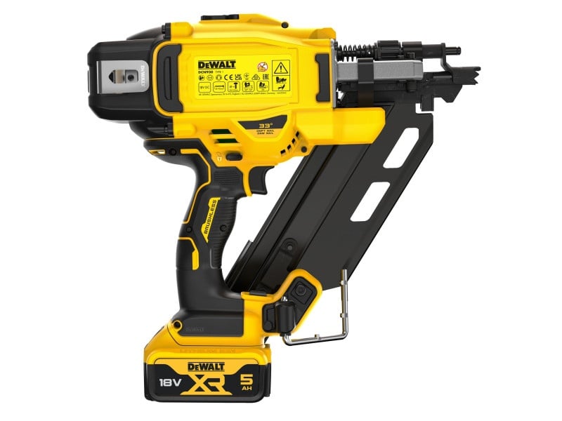 DEWALT cuie de construcție fără fir 33° 18 V (2 baterii 5.0 Ah + încărcător) în geantă - 3 | YEO