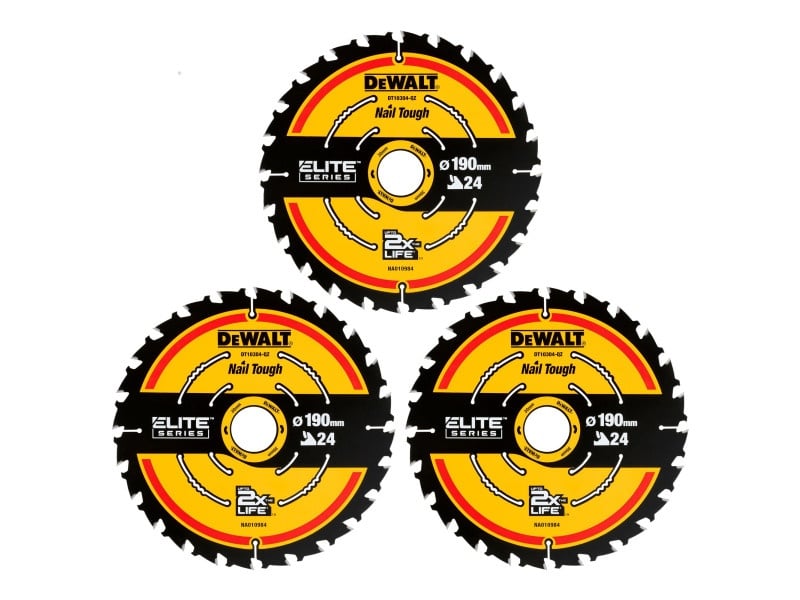 DEWALT EXTREME Lamă de ferăstrău pentru lemn 190 x 30 x 1,65 mm / 24T (3 bucăți)