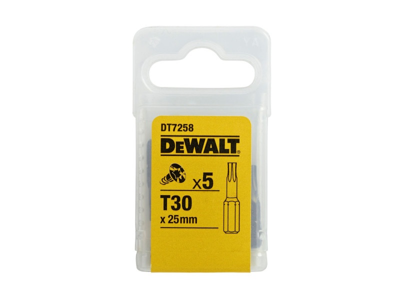 DEWALT vârf bit T30 x 25 mm (5 bucăți)