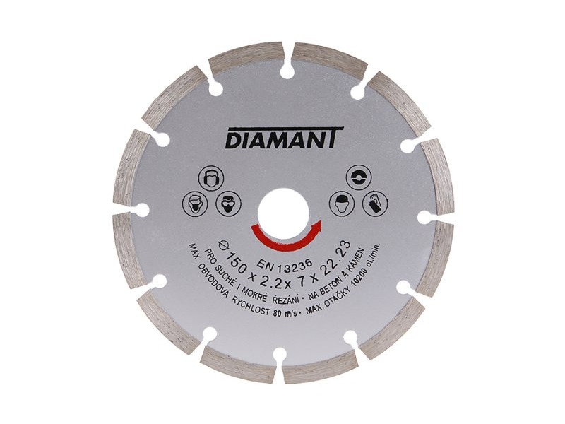 DIAMANT Disc de tăiere diamantat 150 x 2,2 x 7,0 x 22,2 mm segmentat