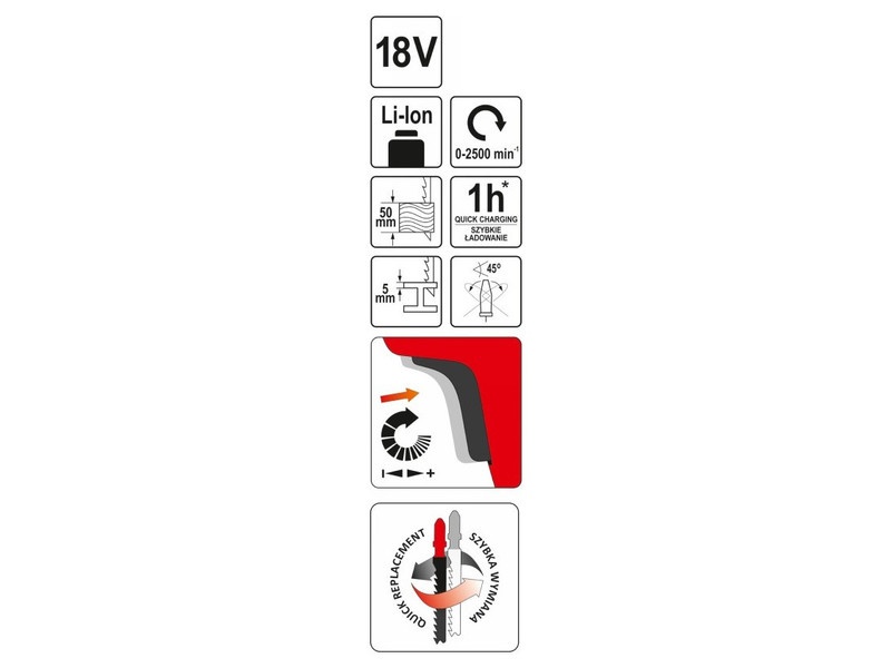 Ferăstrău circular fără fir YATO 18 V Li-Ion (fără acumulator și încărcător) - 3 | YEO