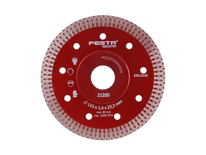 FESTA Disc de tăiere diamantat 115 x 1,4 x 22,2 mm turbo