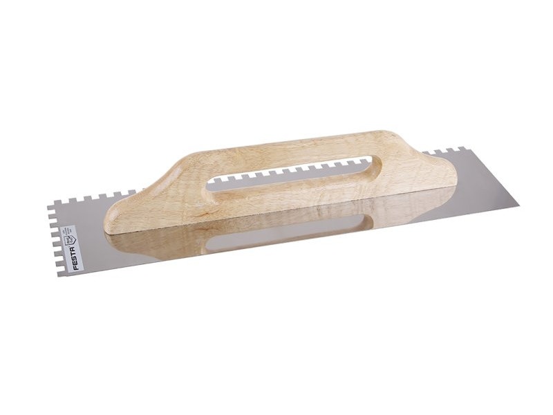 FESTA Fier de glett dințat 130 x 500 mm inox 8 x 8 mm