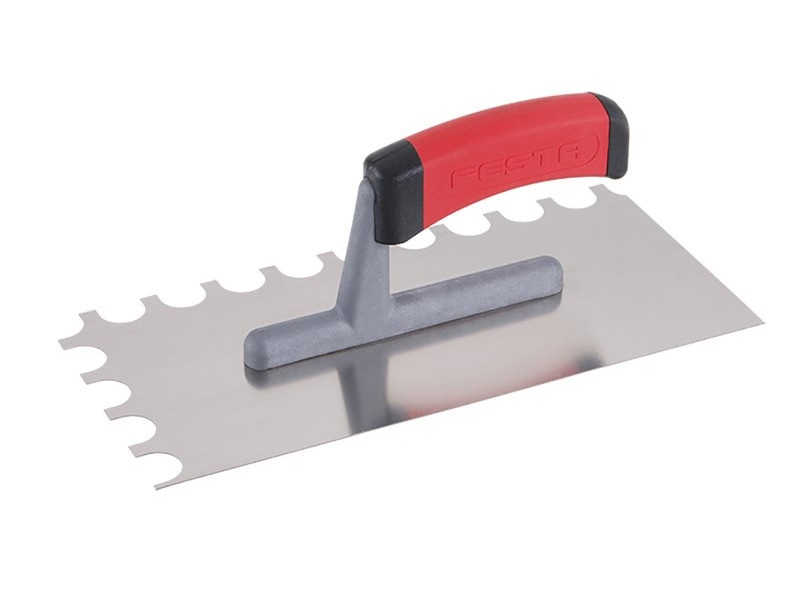FESTA fier de netezit zimțat 130 x 280 mm inox O16 mm cu mâner moale