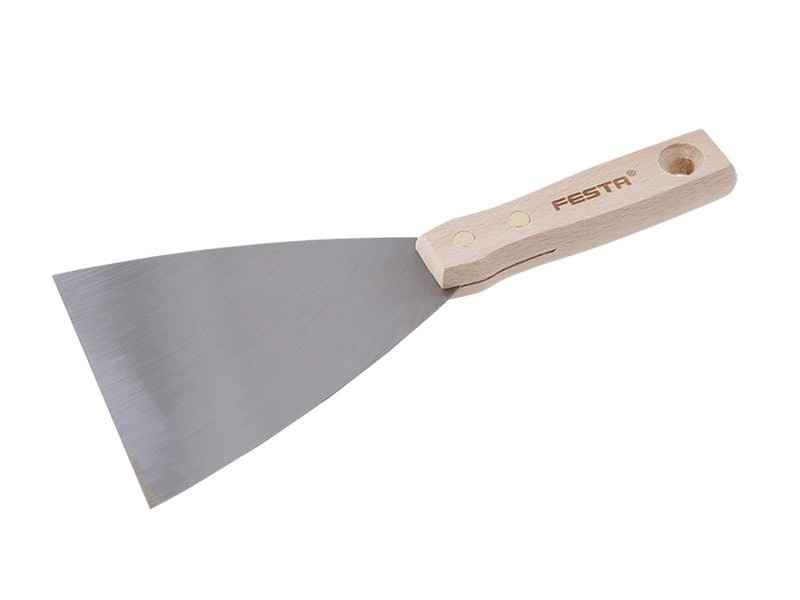 FESTA Spatulă din oțel 120 mm cu mâner din lemn