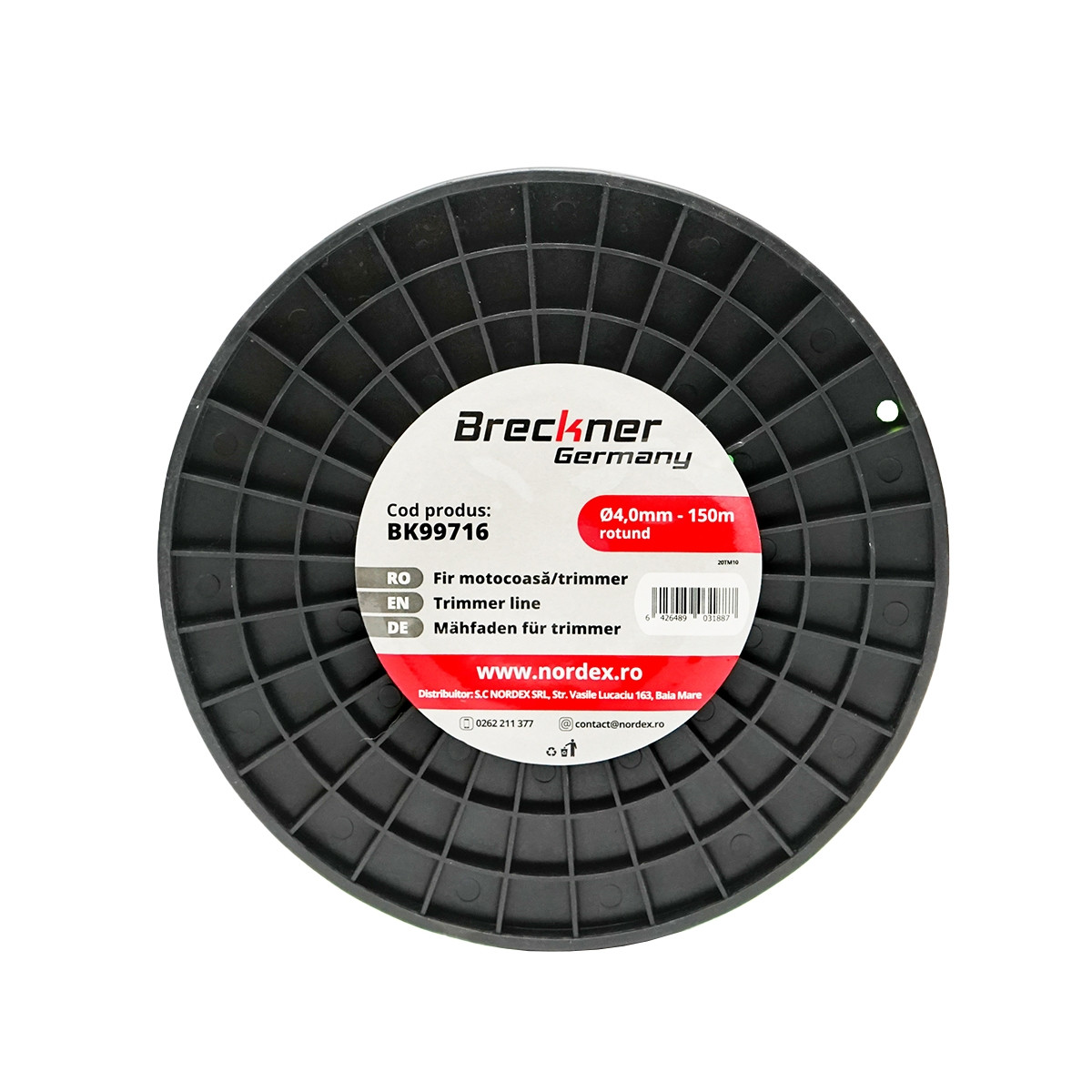 Fir rotund pentru motocoasa, 4 mm x 150 m, Cod: BK99716, Brand: BRECKNER GERMANY